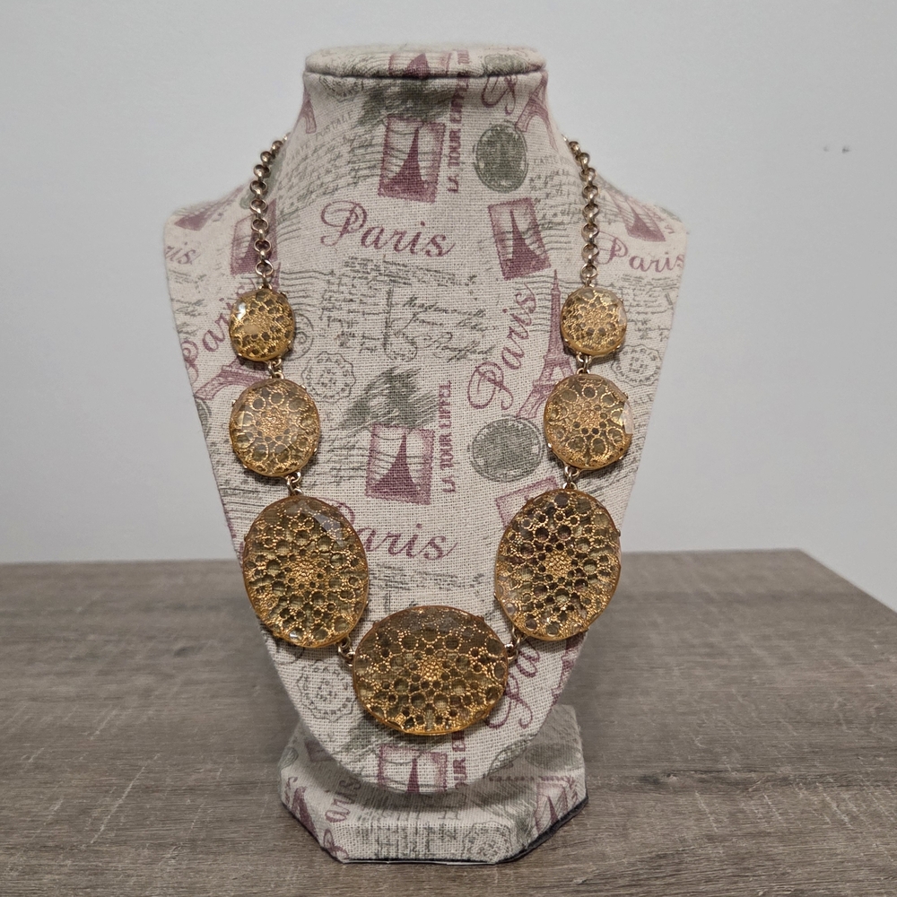 Francesca's Collections Gold Statement Necklace
